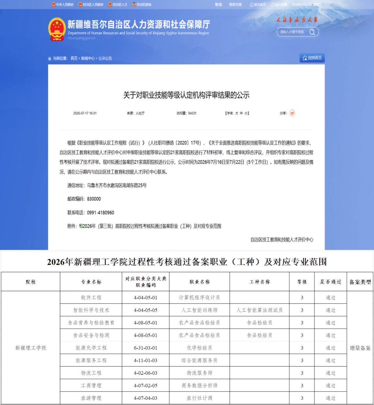 新增9个认定专业！新疆理工学院获批自治区职业技能等级认定机构资质